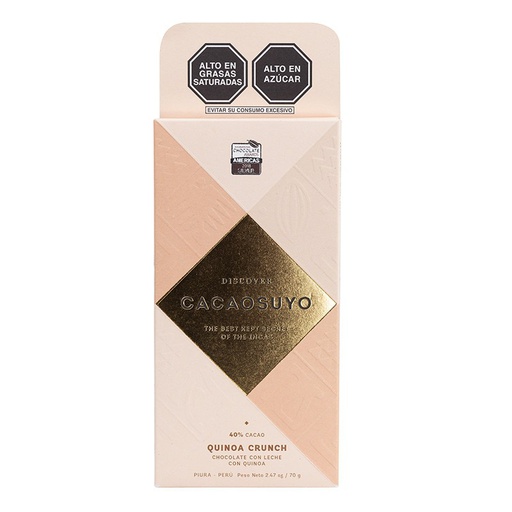 [7756339000152] Cacaosuyo Chocolate 40% Quinoa Crunch 70 gr