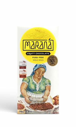 [7751304215210] Marana Chocolate Piura Milk 50% 70 gr