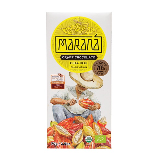 [7751304215234] Marana Chocolate Piura Dark 70% 70 gr