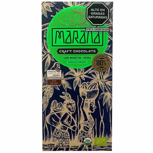 [7751304215326] Marana Chocolate San Martin Dark 80% 70 gr