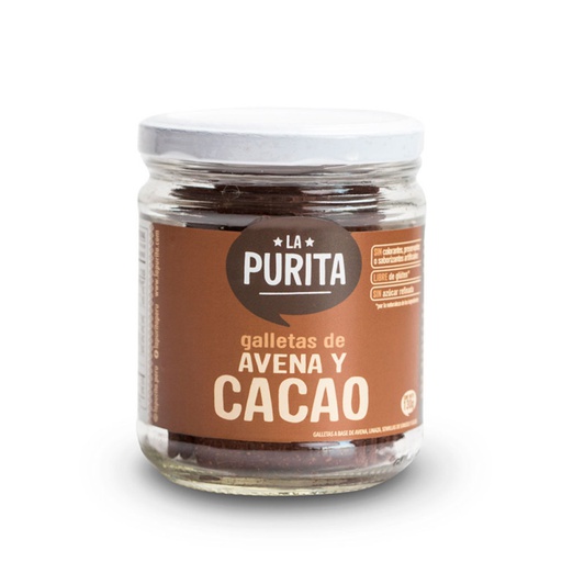 [736684997847] La Purita Galletas Cacao Frasco 130 gr