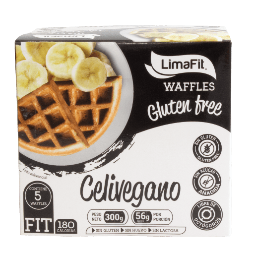 [7758558000050] LimaFit Waffles Celivegano Caja 300 gr