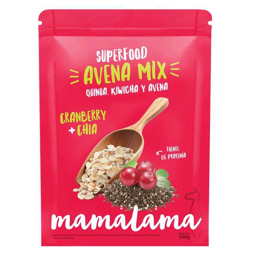 [7758879000371] Mamalama Avena Cranberry Chia 500 gr