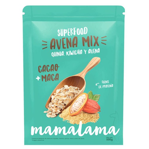 [7758879000395] Mamalama Avena Cacao Maca 500 gr