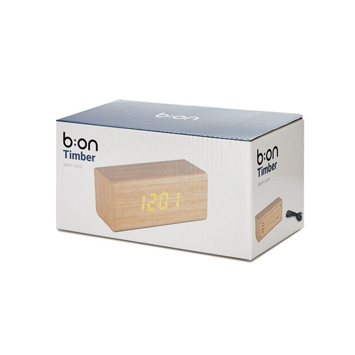 [B27166] Balvi Despertador Digital Madera Timber
