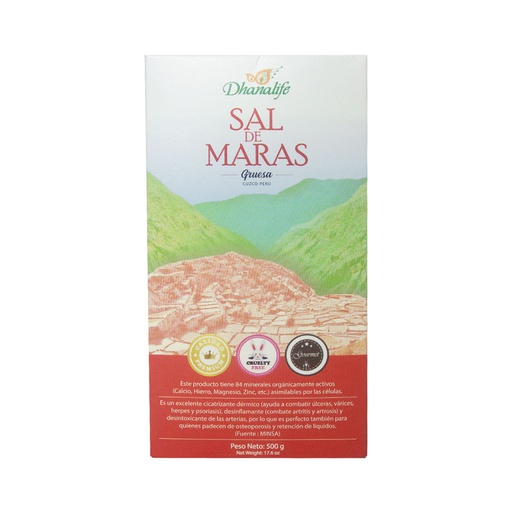 [614143441899] Dhanalife Sal de Maras Gruesa 500 gr