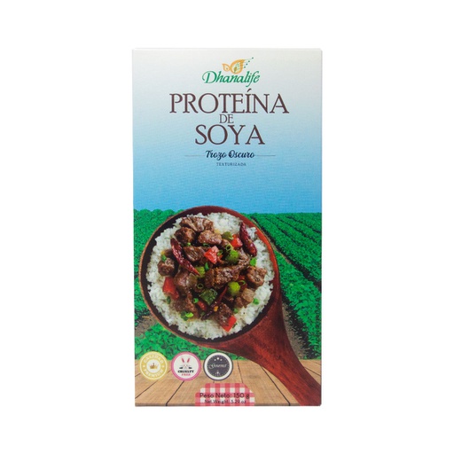 [614143441851] Dhanalife Proteina de Soya Trozo Oscuro 150 gr