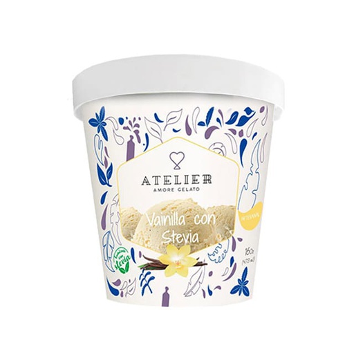 [7757582000234] Atelier Gelato Vainilla Stevia 475 ml
