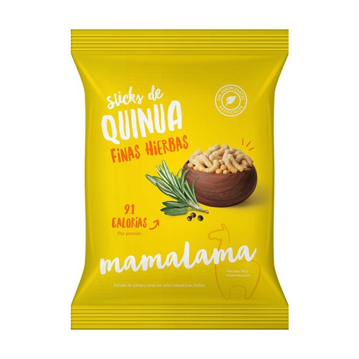 [7758879000357] Mamalama Sticks Quinua Finas Hierbas 80 gr