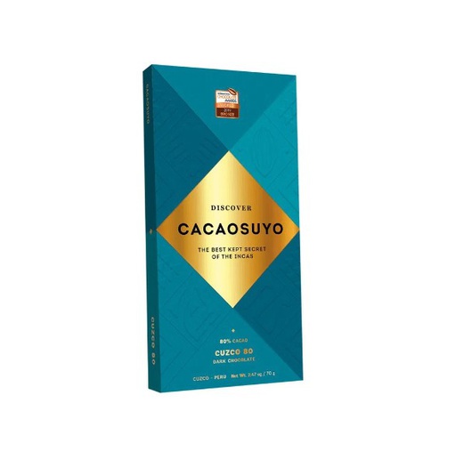 [7756339000329] Cacaosuyo Chocolate Cuzco 80% 70 gr