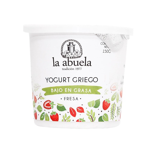 [7750458640060] La Abuela Yogurt Griego Bajo en Grasa Fresa 150 gr