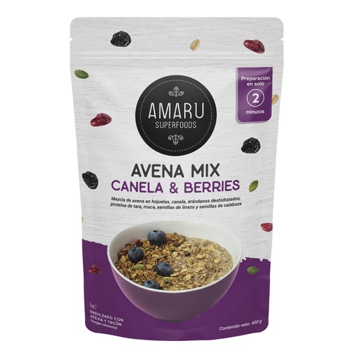 [7759699000350] Amaru Avena Mix Canela & Berries 400 gr