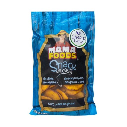 [7754476000424] Mama Foods Hojuelas de Camote Natural 120g