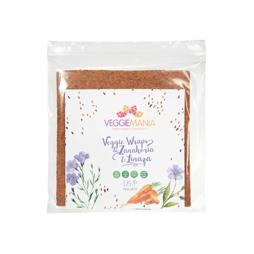 [7758826000065] VeggieMania Wraps Zanahoria Linaza 5 Und
