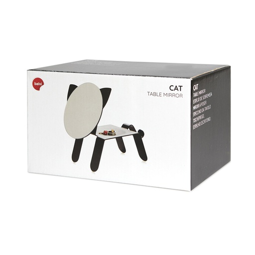 [B27210] Balvi Espejo de Sobremesa Cat Negro