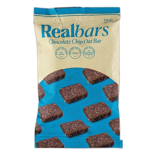 [7750424370038] Real Goods Oat Bar Chocolate Chip 50 gr