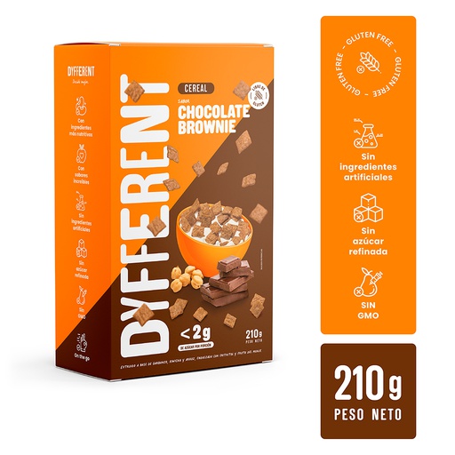 [7757050000759] Dyfferent Cereal Chocolate Brownie 210 gr