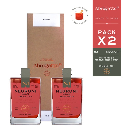 [7757726000045] Pack Abrogatto 18 Negroni 110ml