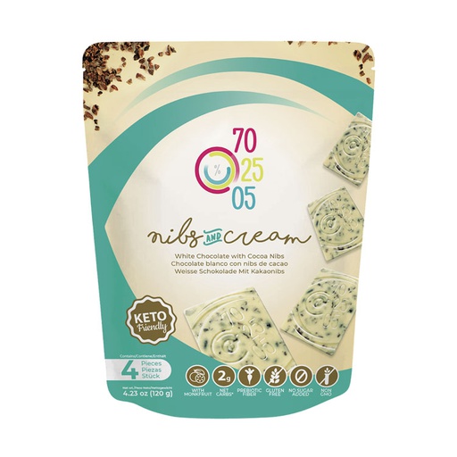 [790910373164] 70.25.05 Low Carb & Keto Food Nibs And Cream 120gr