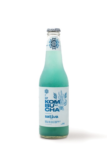 [7757603000083] Sativa Brew Kombucha Lima Azul 355 ml