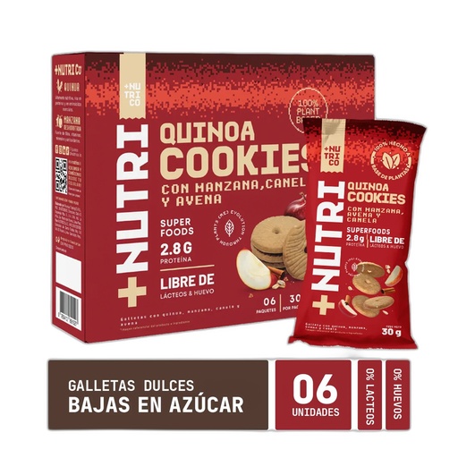 [760412891527] Nutri Co Galletas Manzana Canela Caja 6 Und