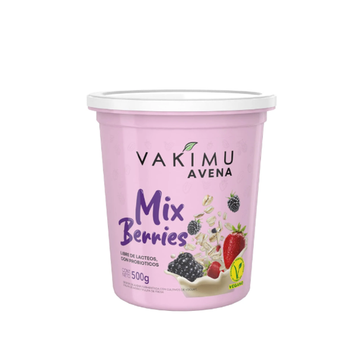 [7756305001213] Vakimu Yogurt Vegano Mix Berries 500 gr