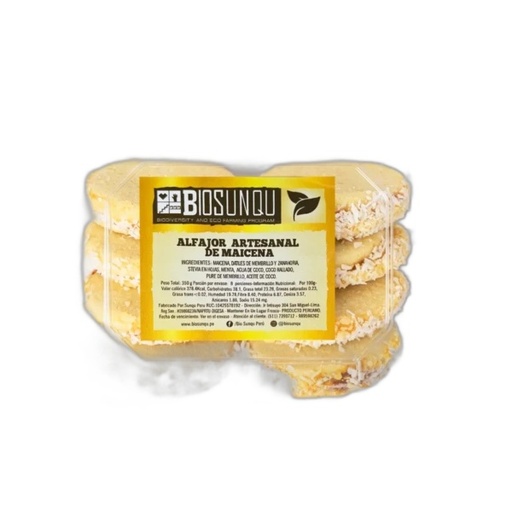 [7789021131] Biosunqu Alfajor de Maicena Caja 8 Und