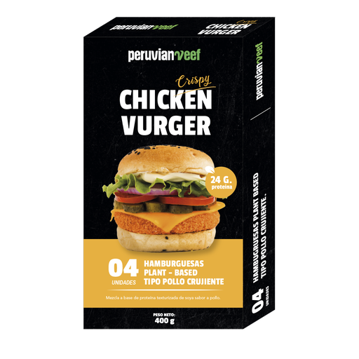 [7750431020049] Peruvian Veef Chicken Vurger Crispy 400 gr