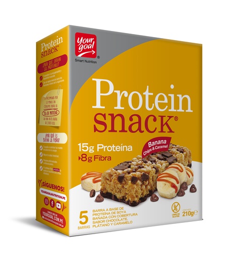 [7804609252586] Your Goal Protein Snack Banana Chips & Caramel 5 Und