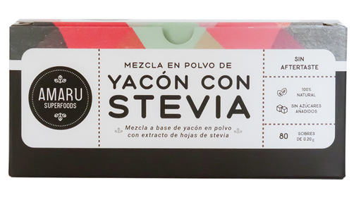 [7759699001210] Amaru Stevia Yacon Caja 80 Und