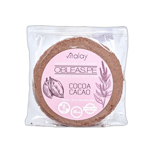 [7750441330053] Vitalay Obleas de Cacao 15 gr