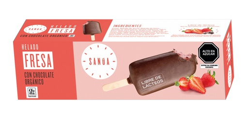 [7758464000465] Sanua Paleta Fresa Chocolate 85 gr