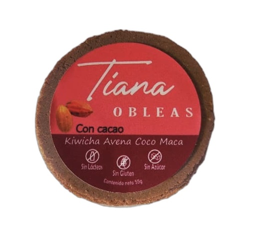 [658325363678] Tiana Oblea de cacao 55gr