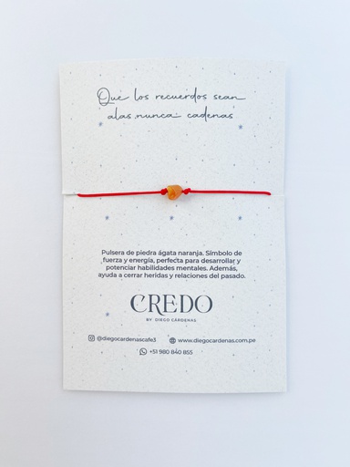 [451558] Credo Pulsera Ágata Naranja 18gr
