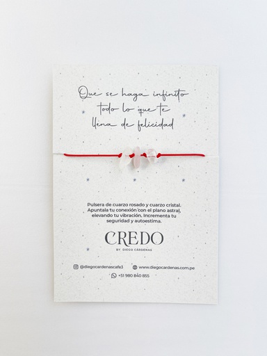[451561] Credo Pulsera Rosado y Cristal 18gr