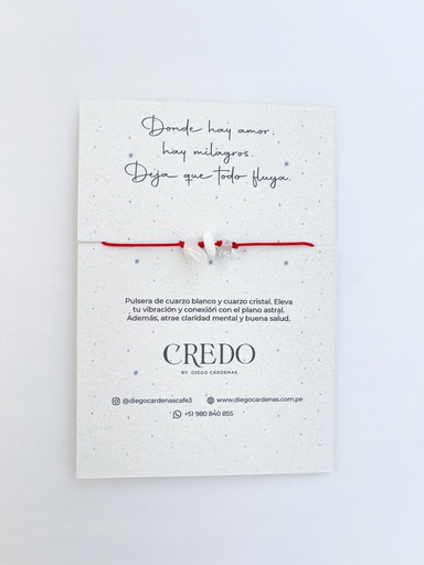 [451562] Credo Pulsera Cuarzo Blanco y Cristal 18gr