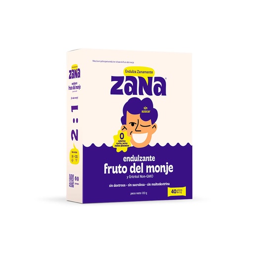 [7757128000612] Zana Endulzante Fruto del Monje Sobres 40 Und