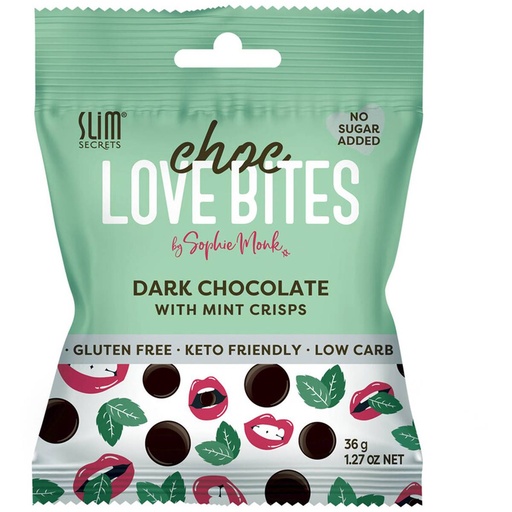 [9336573007407] Slim Secrets Bites Dark Chocolate & Mint 36 gr