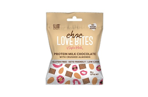 [9336573007308] Slim Secrets Bites Milk Chocolate & Almonds 36 gr