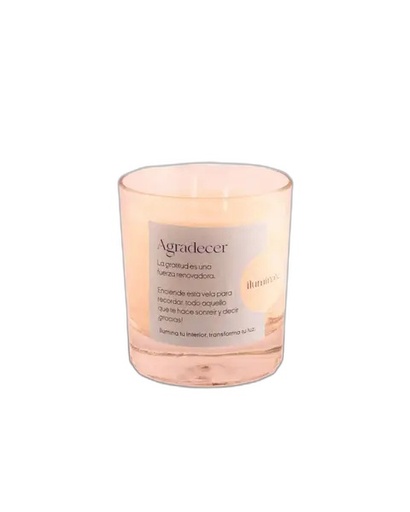 [LM-AGR0015] Illuminé Vela Agradecer Lavanda Pequeña