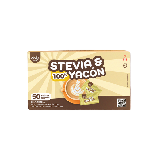 [7756378001219] Onza Stevia & Yacon Sobres 50 Und
