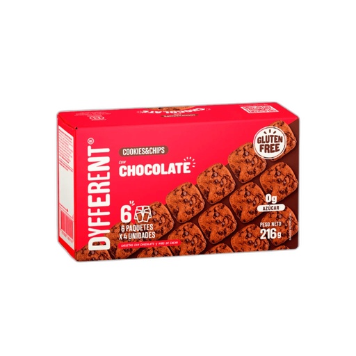 [7757050001268] Dyfferent Cookies & Chips Chocolate 216 gr
