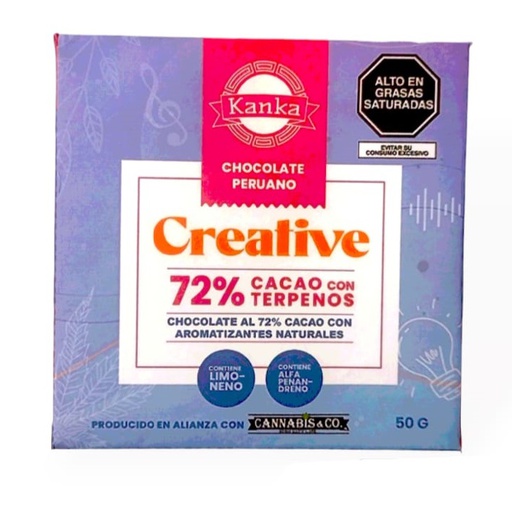 [7757689000304] Kanka Chocolate 72% Cacao Con Terpenos Creative 50gr