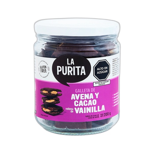 [761862469052] La Purita Galletas Cacao & Vainilla 200 gr