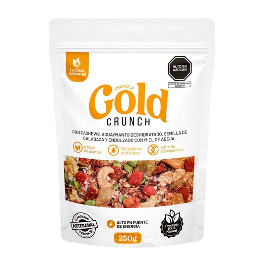 [7750478040413] La Casa Artesanal Granola Gold Crunch 250 Gr