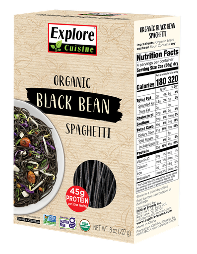 [854183006003] Explore Cuisine Black Bean Spaghetti 227 gr
