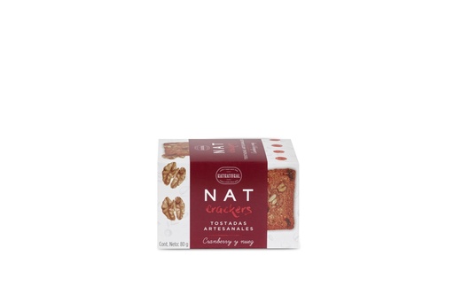 [7804666810064] Nat Crackers Tostadas Cranberry Nuez 80 gr