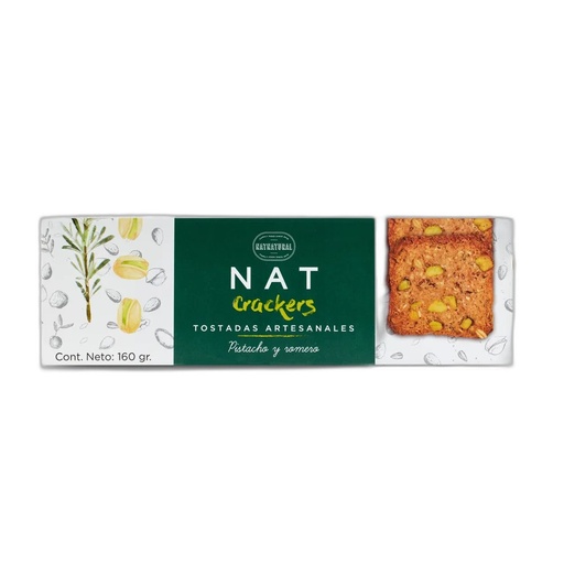 [7804666810002] Nat Crackers Tostadas Pistacho Romero 160 gr