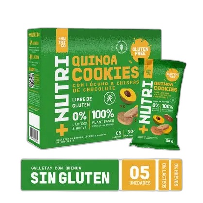 [764451420854] Nutri Co Galletas Lucuma Choco Chips Caja 5 Und