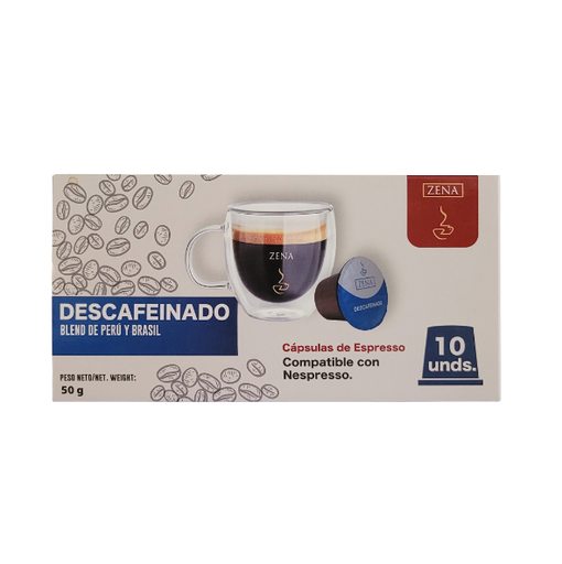 [7755811000079] Café Zena Descafeinado Cap 10 Und